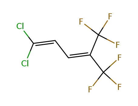 Molecular Structure of 99903-40-9 (1,1-dichloro-5,5,5-trifluoro-4-(trifluoromethyl)penta-1,3-diene)
