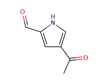 Molecular Structure of 16168-92-6 (1H-Pyrrole-2-carboxaldehyde, 4-acetyl- (9CI))
