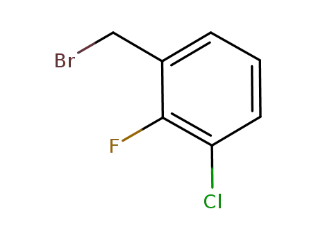 Molecular Structure of 85070-47-9 (3-Chloro-2-fluorobenzyl bromide)