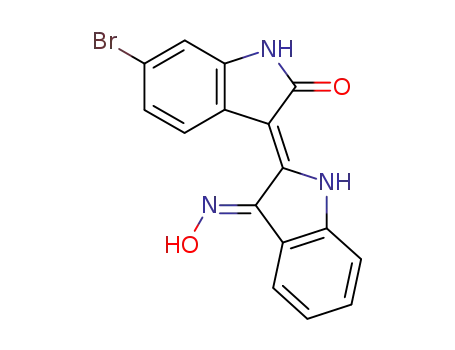 Molecular Structure of 667463-62-9 (6-Bromoindirubin-3'-oxime)