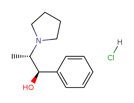 Molecular Structure of 210558-66-0 ((IR,2S)-N-Pyrrolidinyl norephedrine HCL)