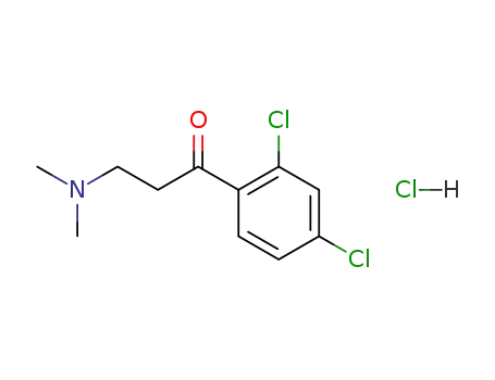 Molecular Structure of 2631-60-9 (1-(2,4-dichlorophenyl)-3-(dimethylamino)propan-1-one)