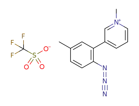 Molecular Structure of 1296770-72-3 (1-methyl-3-(2-azido-5-methylphenyl)pyridinium triflate)