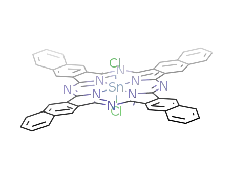 Molecular Structure of 26857-61-4 (TIN(IV) 2,3-NAPHTHALOCYANINE DICHLORIDE)