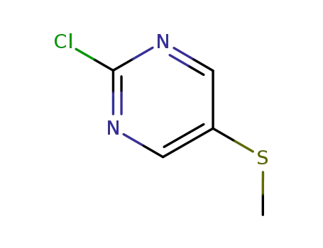 Molecular Structure of 115581-36-7 (2-chloro-5-(Methylthio)pyriMidine)