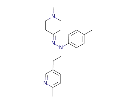 Molecular Structure of 1229621-60-6 (N'-(1-methyl-piperidin-4-ylidene)-N-[2-(6-methyl-pyridin-3-yl)-ethyl]-N-p-tolyl-hydrazine)