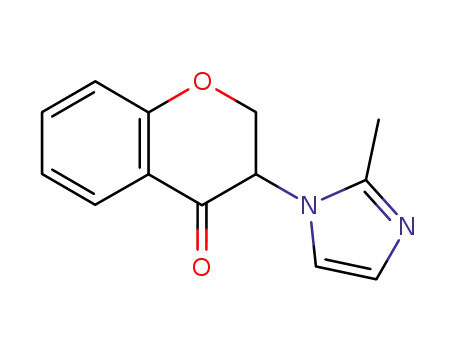 Molecular Structure of 80930-39-8 (4H-1-Benzopyran-4-one, 2,3-dihydro-3-(2-methyl-1H-imidazol-1-yl)-)