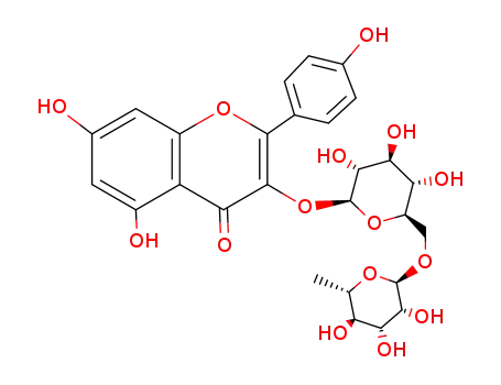 Molecular Structure of 17650-84-9 (KAEMPFEROL-3-O-RUTINOSIDE)