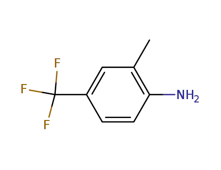 Molecular Structure of 67169-22-6 (2-METHYL-4-(TRIFLUOROMETHYL)ANILINE)