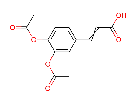 Molecular Structure of 13788-48-2 (3-[3,4-bis(acetoxy)phenyl]acrylic acid)