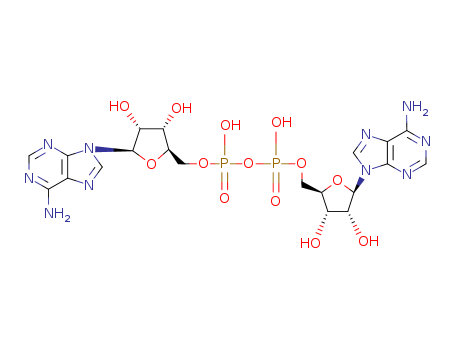 2596-55-6,adenosine monophosphate-adenosine,Adenosine5'-(trihydrogen pyrophosphate), 5'®5'-ester with adenosine (8CI); Adenosine 5'-diphosphate, 5'®5'-ester with adenosine (6CI);Adenosine 5'-pyrophosphate, 5'-ester with adenosine (7CI); Ap2A; Diadenosine5',5'-pyrophosphate; Diadenosine 5'-pyrophosphate; Diadenosine pyrophosphate;P1,P2-Di(adenosine-5') diphosphate