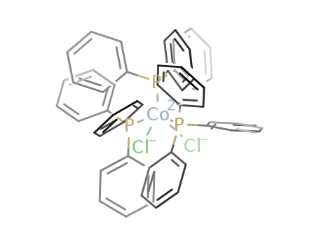 Molecular Structure of 14126-40-0 (BIS(TRIPHENYLPHOSPHINE)COBALT (II) CHLORIDE)
