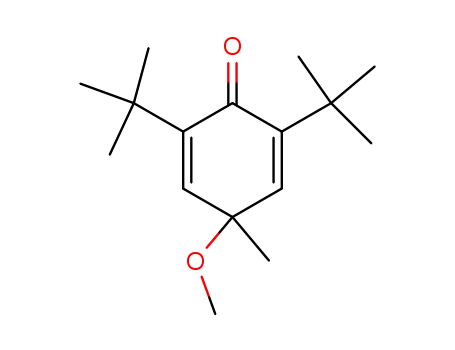 Molecular Structure of 2411-18-9 (2,6-di-tert-butyl-4-methoxy-4-methylcyclohexa-2,5-dien-1-one)
