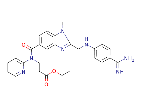 429658-95-7 ethyl 3-(2-((4-carbamimidoylphenylamino)methyl)-1-methyl-N-(pyridin-2-yl)-1H-benzo[d]imidazole-5-carboxamido)propanoate hydrochloride