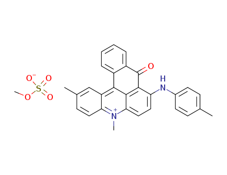 9H-Naphth(3,2,1-kl)acridinium, 2,5-dimethyl-8-((4-methylphenyl)amino)-9-oxo-, methyl sulfate