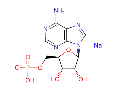 Molecular Structure of 132-00-3 (5'-Adenylic acid, monosodium salt)