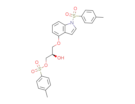 Molecular Structure of 144024-34-0 ((R)-(-)-3-<1-(4-methylphenyl)sulfonyl-4-indolyloxy>-1-<(4-methylphenyl)sulfonyloxy>-2-propanol)