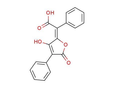 Molecular Structure of 26548-70-9 ((αE)-α-[3-Hydroxy-4-phenyl-5-oxofuran-2(5H)-ylidene]benzeneacetic acid)