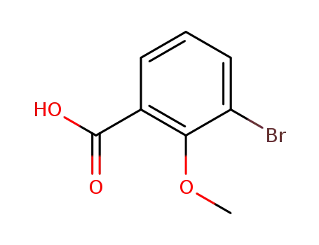 Molecular Structure of 101084-39-3 (3-BROMO-2-METHOXYBENZOIC ACID 97)