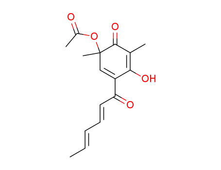 2,4-Cyclohexadien-1-one,
6-(acetyloxy)-3-hydroxy-2,6-dimethyl-4-[(2E,4E)-1-oxo-2,4-hexadienyl]-