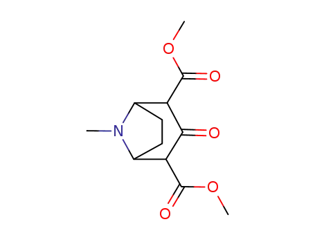 Molecular Structure of 100371-46-8 (3-oxo-tropane-2,4-dicarboxylic acid dimethyl ester)