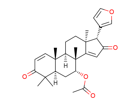 24-Norchola-1,14,20,22-tetraene-3,16-dione,7-(acetyloxy)-21,23-epoxy-4,4,8-trimethyl-, (5a,7a,13a,17a)-