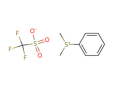 Molecular Structure of 85980-21-8 ((dimethyl)(phenyl)sulfonium trifluoromethanesulfonate)