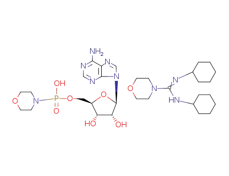 Molecular Structure of 24558-92-7 (ADENOSINE 5'-MONOPHOSPHO-MORPHOLIDATE 4-MORPHOLINE-N,N'-DICYCLOHEXYLCARBOXAMIDINE SALT)