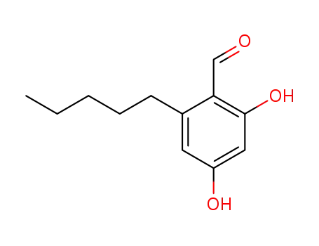 Molecular Structure of 855875-40-0 (2,4-dihydroxyl-6-pentylbenzaldehyde)
