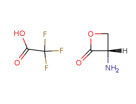 Molecular Structure of 112839-94-8 (2-Oxetanone, 3-amino-, (S)-, trifluoroacetate)