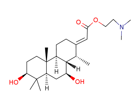 26296-41-3,Cassaidine,8b-Podocarpane-D13,a-acetic acid, 3b,7b-dihydroxy-14a-methyl-, 2-(dimethylamino)ethyl ester, (E)- (8CI); Acetic acid,(dodecahydro-7,10-dihydroxy-1,4b,8,8-tetramethyl-2(1H)-phenanthrenylidene)-,2-(dimethylamino)ethyl ester, [1R-(1a,2E,4aa,4bb,7b,8aa,10b,10ab)]-; Acetic acid,[(1R,4aS,4bR,7S,8aR,10S,10aS)-dodecahydro-7,10-dihydroxy-1,4b,8,8-tetramethyl-2(1H)-phenanthrenylidene]-,2-(dimethylamino)ethyl ester, (2E)- (9CI); Cassaidine (6CI,7CI)