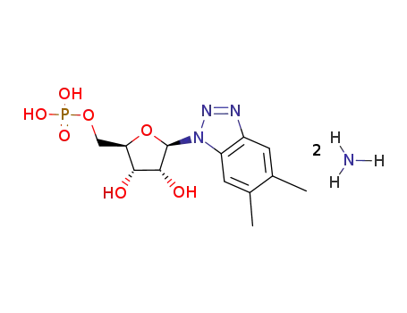 Molecular Structure of 123499-60-5 (5,6-dimethyl-1H-benzotriazole mononucleotide ammonium salt)