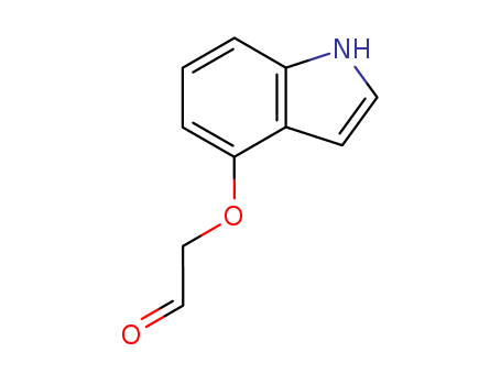 Molecular Structure of 119373-62-5 (Acetaldehyde, (1H-indol-4-yloxy)-)