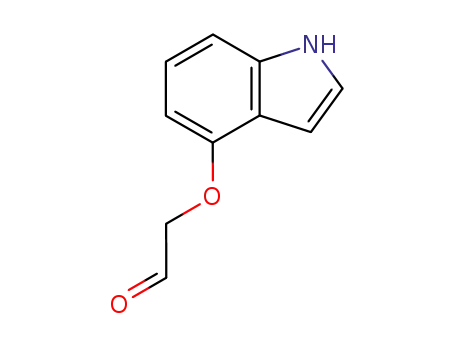 Molecular Structure of 119373-62-5 (Acetaldehyde, (1H-indol-4-yloxy)-)