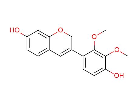 Molecular Structure of 74174-29-1 (3-(4-hydroxy-2,3-dimethoxyphenyl)-2H-chromen-7-ol)