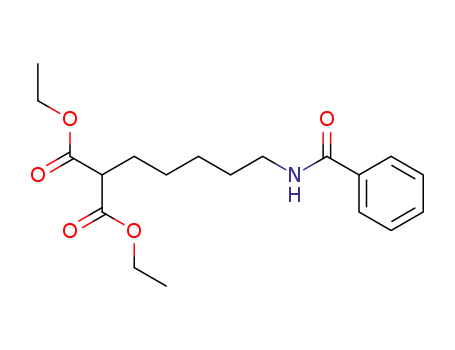 Molecular Structure of 859931-68-3 ((5-benzoylamino-pentyl)-malonic acid diethyl ester)
