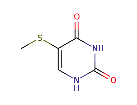 Molecular Structure of 16350-59-7 (5-(methylsulfanyl)pyrimidine-2,4(1H,3H)-dione)