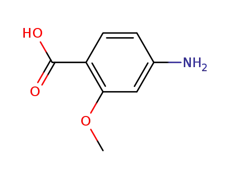 Molecular Structure of 2486-80-8 (4-Amino-2-methoxybenzoic acid)
