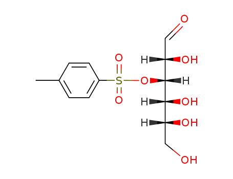 Molecular Structure of 50705-39-0 (<i>O</i><sup>3</sup>-(toluene-4-sulfonyl)-D-glucose)