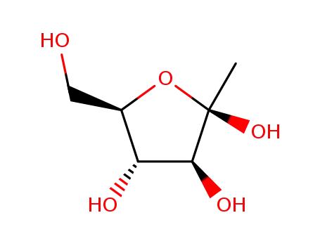 Molecular Structure of 119241-43-9 (β-<i>D</i>-1-deoxy-fructofuranose)