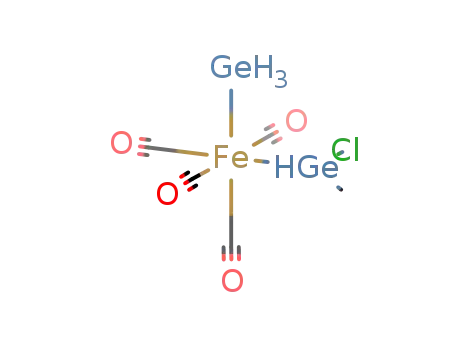 Molecular Structure of 121995-42-4 ({Fe(CO)4(GeH<sub>3</sub>)(Ge(CH<sub>3</sub>)ClH)})