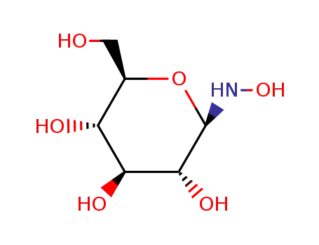 Molecular Structure of 57820-45-8 (1-Desoxy-N-hydroxy-β-D-glucopyranosylamin)
