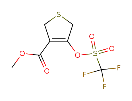 Molecular Structure of 170945-21-8 (methyl 4-{[(trifluoromethyl)sulfonyl]oxy}-2,5-dihydrothiophene-3-carboxylate)