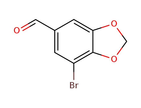 19522-96-4,7-Bromobenzo[1,3]dioxole-5-carbaldehyde,Piperonal,5-bromo- (8CI);3-Bromo-4,5-(methylenedioxy)benzaldehyde;5-Bromopiperonal;1,3-benzodioxole-5-carboxaldehyde, 7-bromo-;7-Bromo-1,3-benzodioxole-5-carbaldehyde;7-Bromo-benzo[1,3]dioxole-5-carbaldehyde;