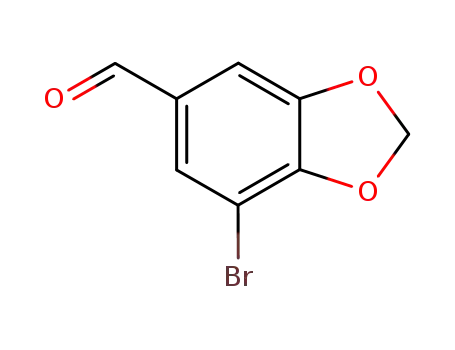 Molecular Structure of 19522-96-4 (7-Bromobenzo[1,3]dioxole-5-carbaldehyde)