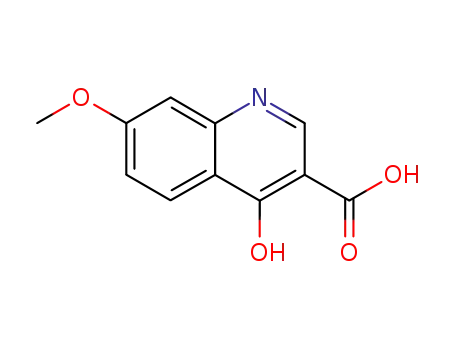 Molecular Structure of 28027-17-0 (4-HYDROXY-7-METHOXYQUINOLINE-3-CARBOXYLIC ACID)
