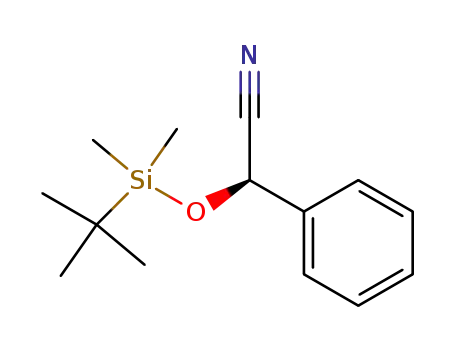 Molecular Structure of 120390-75-2 ((R)-(+)-α-<(tert-butyldimethylsilyl)oxy>-benzeneacetonitrile)