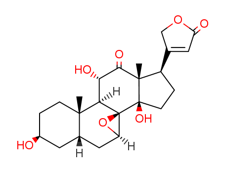 Card-20(22)-enolide,7,8-epoxy-3,11,14-trihydroxy-12-oxo-, (3b,5b,7b,11a)- (9CI)