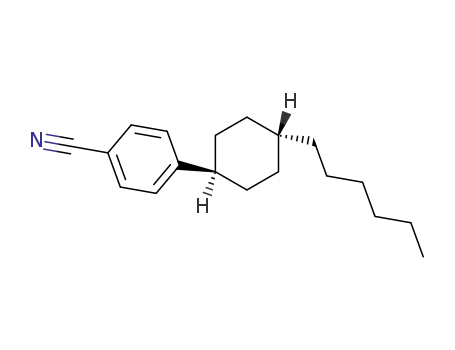 Molecular Structure of 61204-02-2 (trans-4-(4-hexylcyclohexyl)benzonitrile)