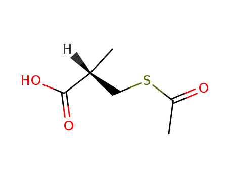 Molecular Structure of 76497-39-7 (D-(-)-3-Acetylthio-2-methylpropionic acid)